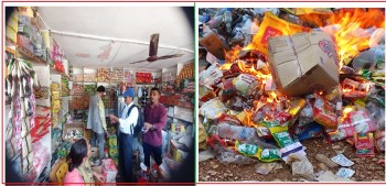 बैतडीको पाटन नगर क्षेत्रभित्रका बजारमा अनुगमन, म्याद नाघेका सामग्री नष्ट 